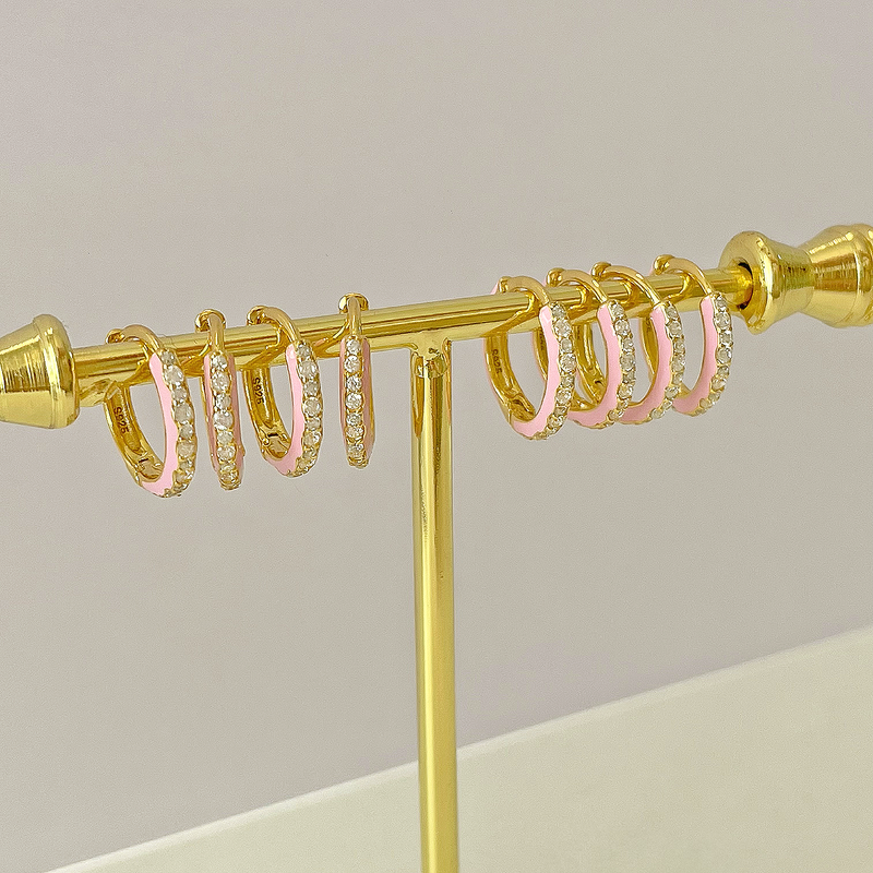 Aros Leina Rosa Claro Oro