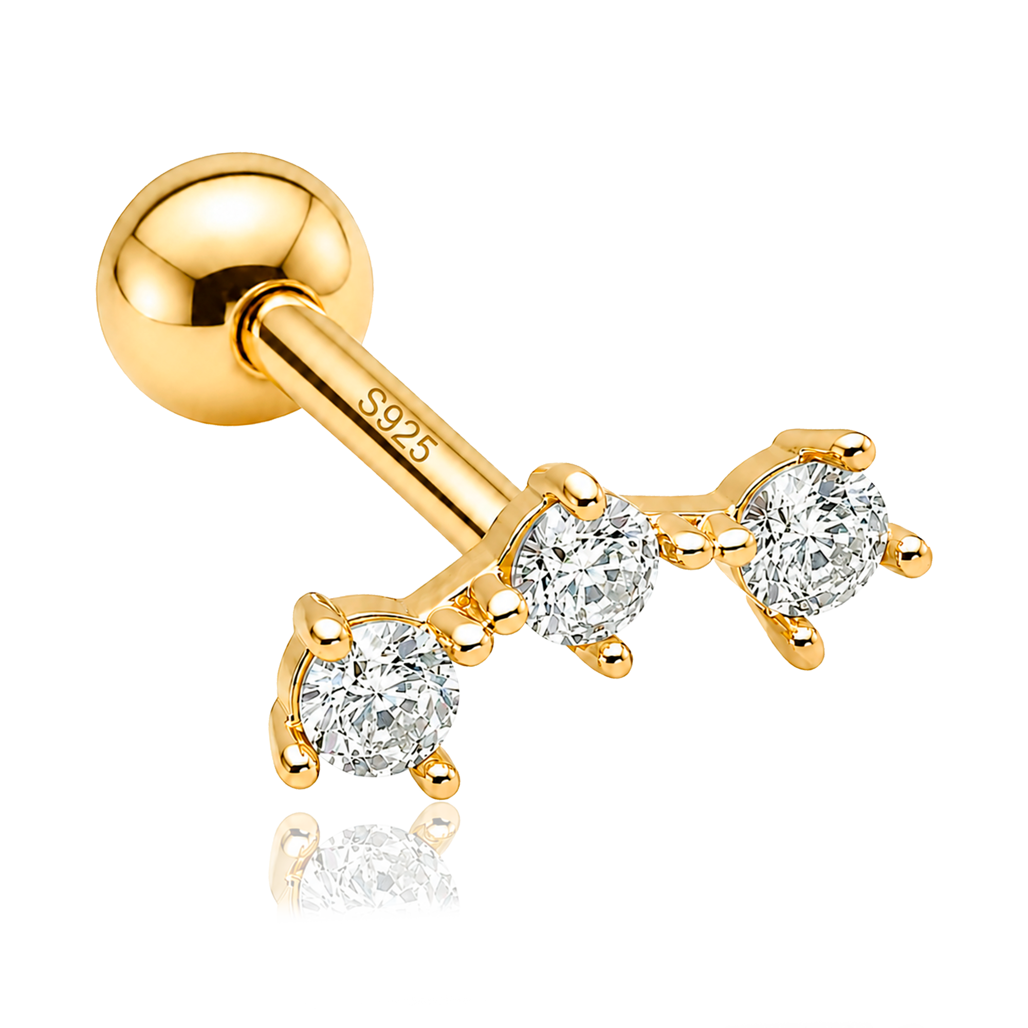 Mini White Flower Earring