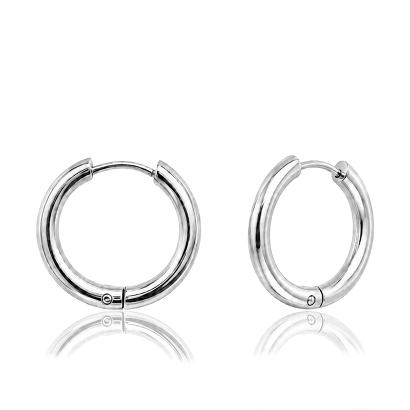 Orecchini a cerchio Small Basic Argento