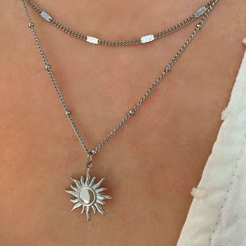 Collier Mini Sole Palline Argento