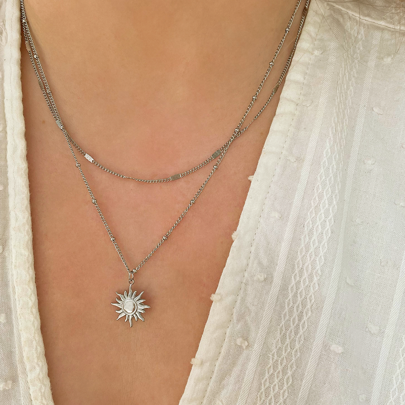 Collier Mini Sole Palline Argento