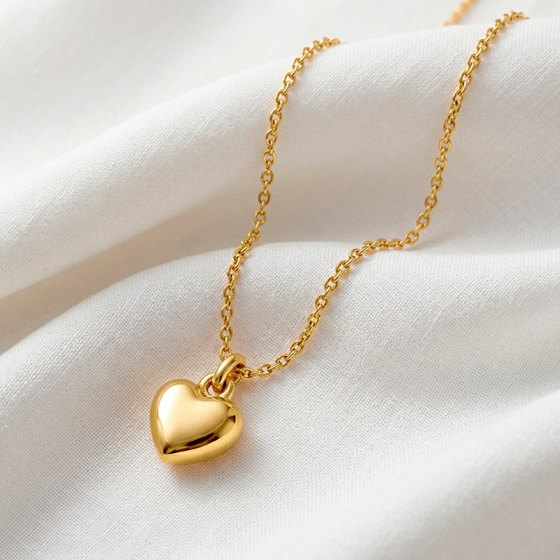 Collana 3D Mini Cuore Oro