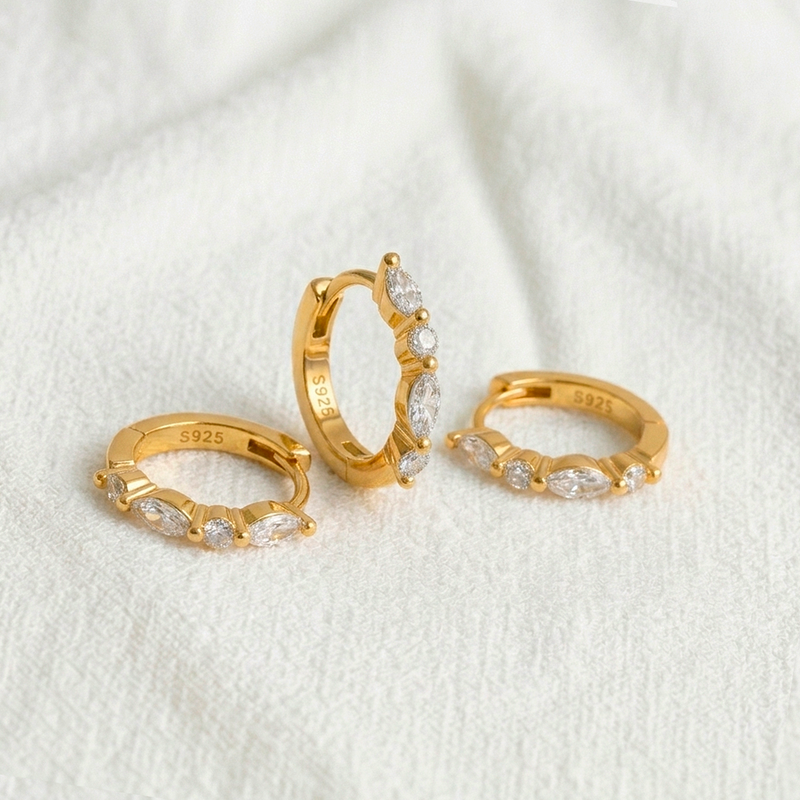 Mini White Gold Hoop - 7mm