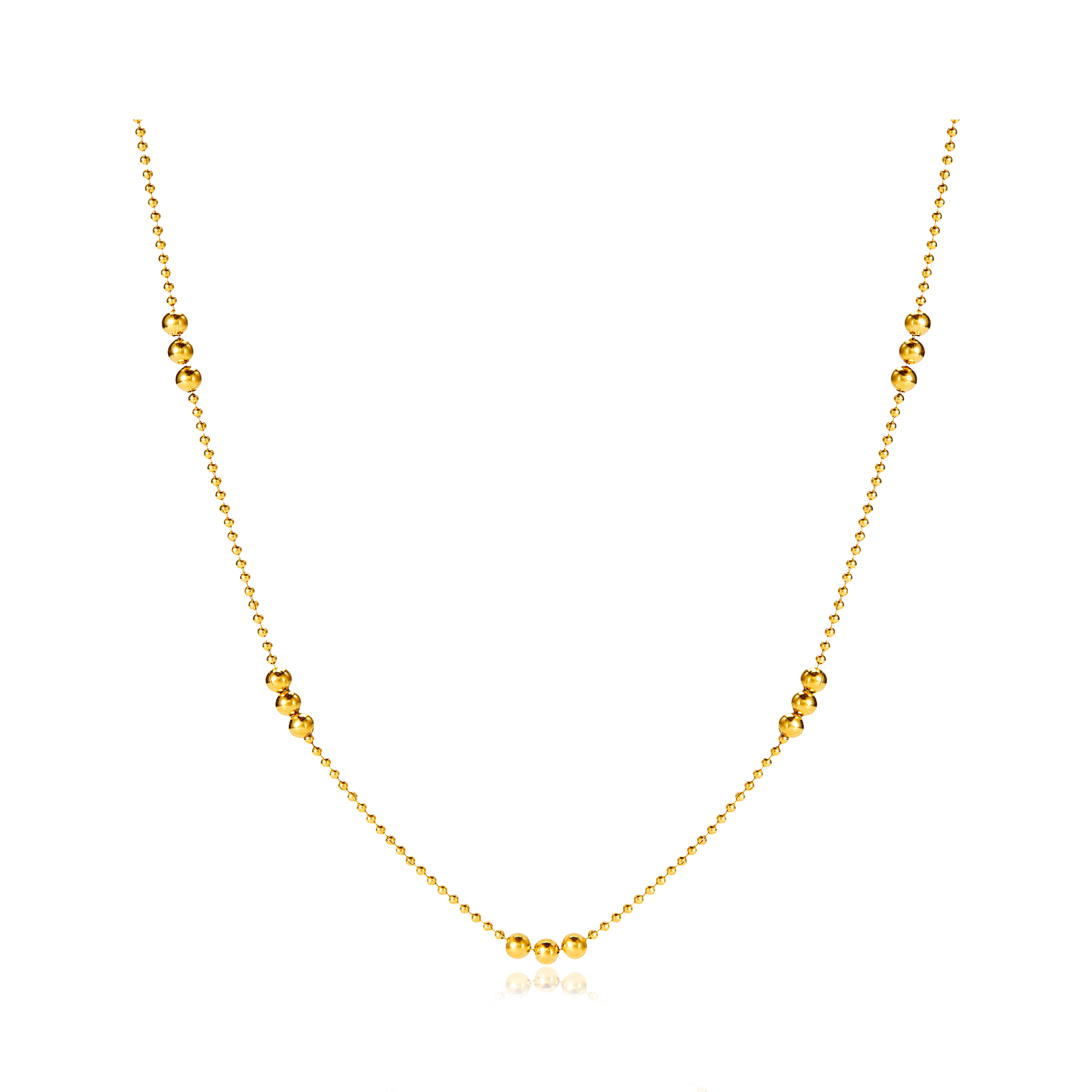 Collanina mini tre palline Oro