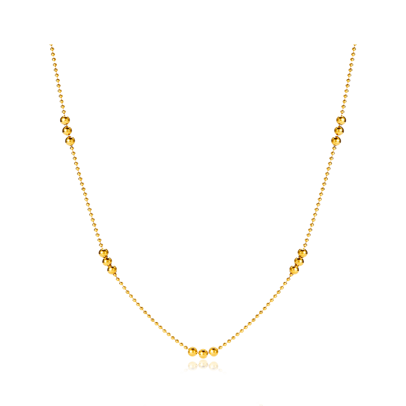 Collanina mini tre palline Oro