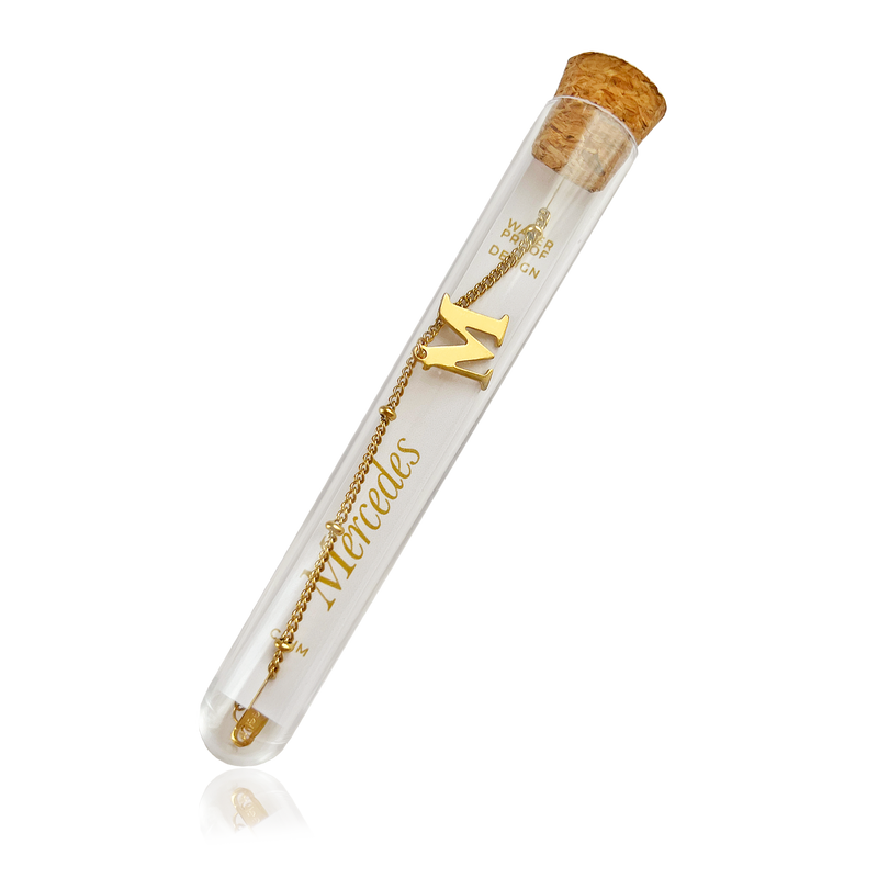 Bracciale Perline Iniziale + Provette Matrimonio