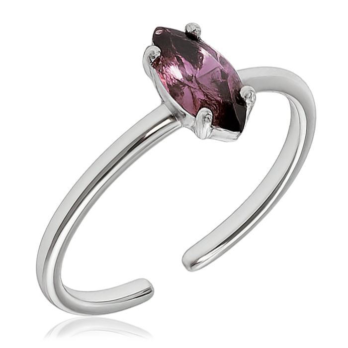 Anello Deyn Wine Argento