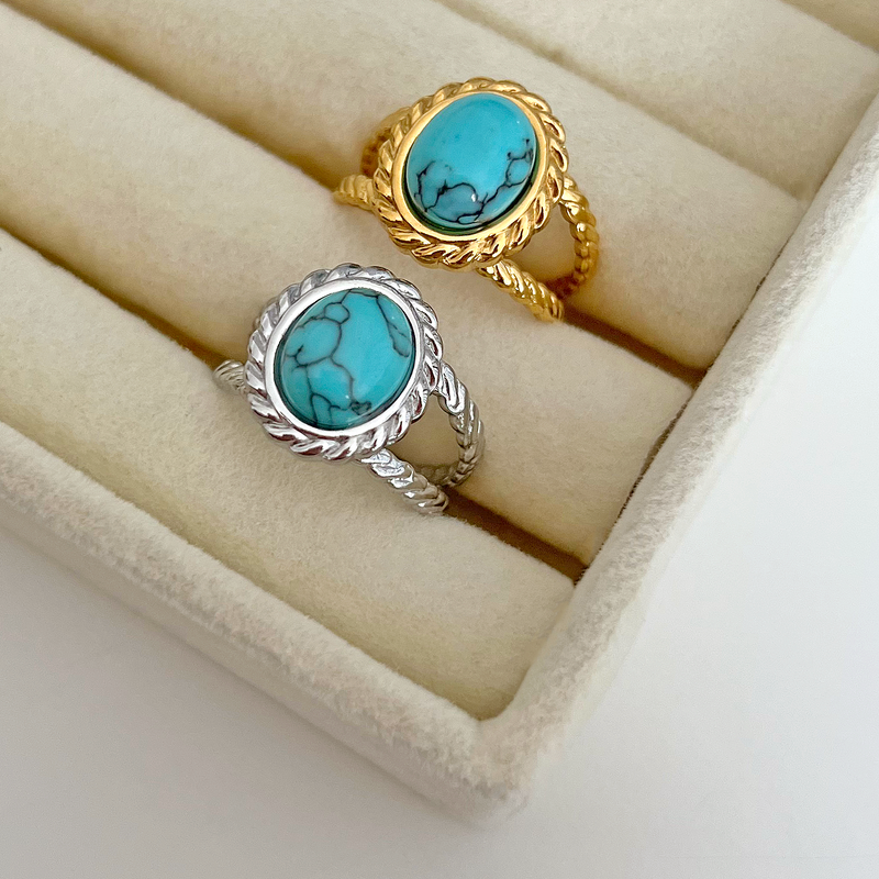 Anillo Turquesa Vintage Oro