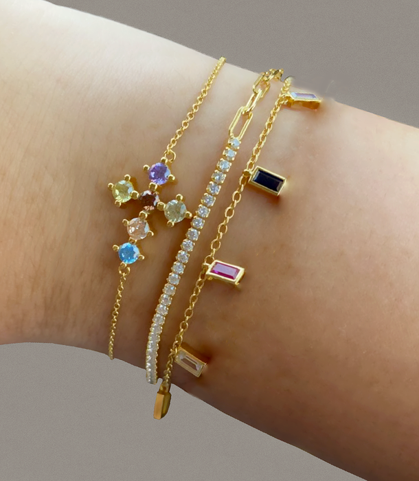 Bracciale Colorful Croce Oro