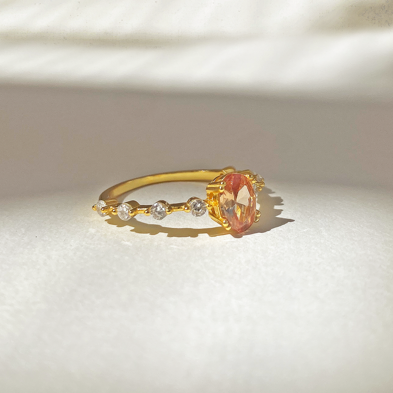 Anello Zarina Arancione Oro