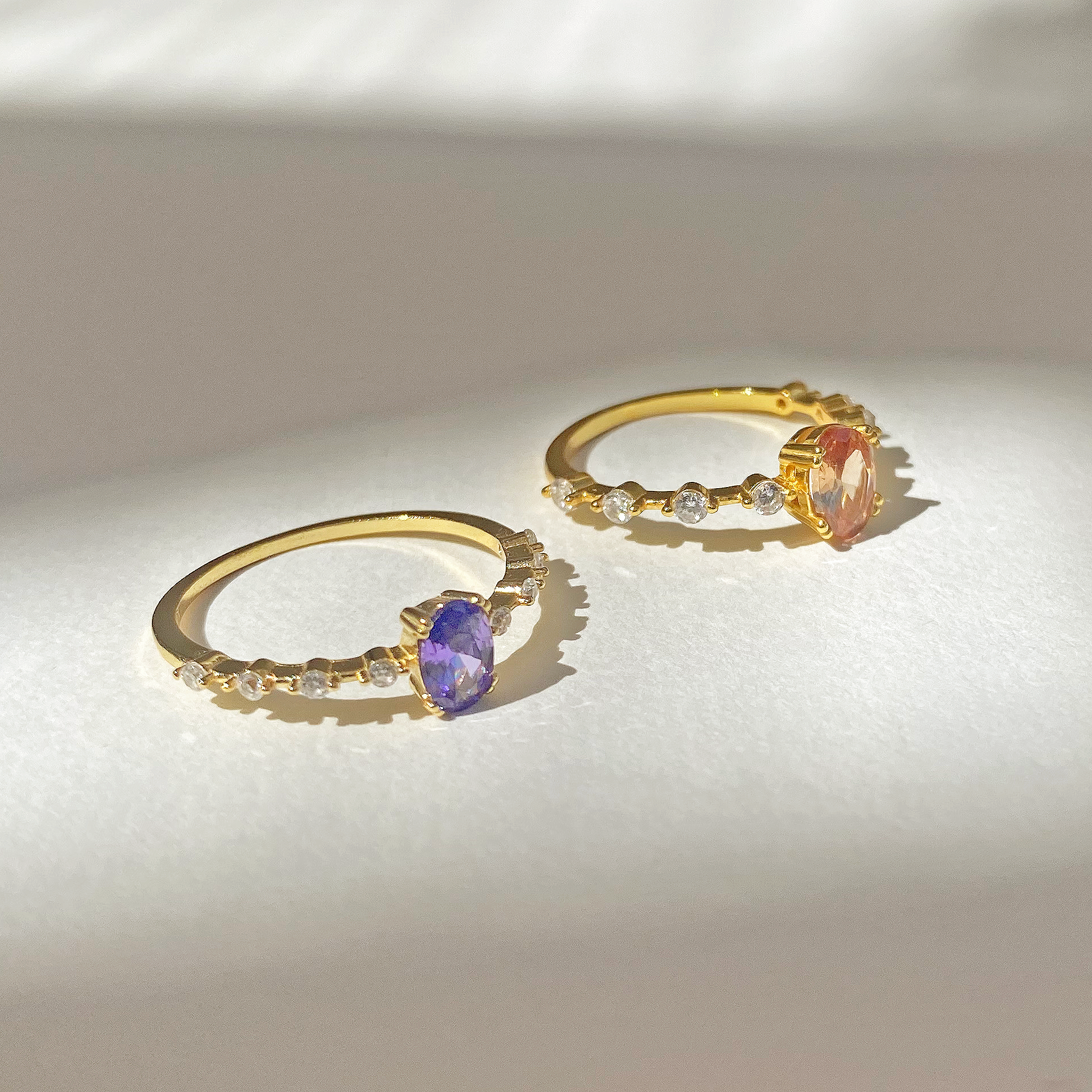 Anillo Zarina Naranja Oro