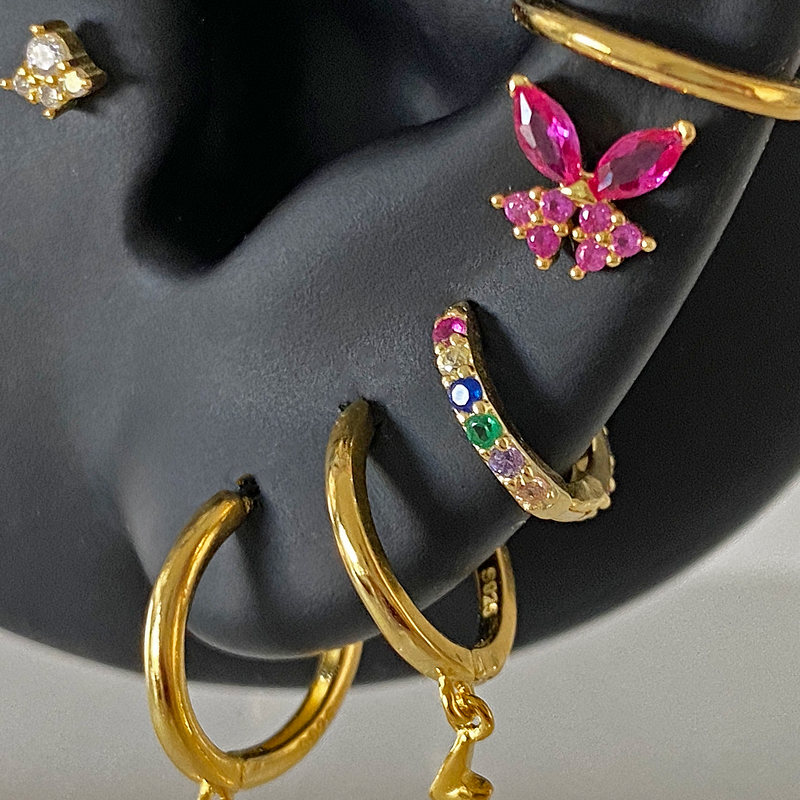 Orecchino Mini Rainbow - 7mm