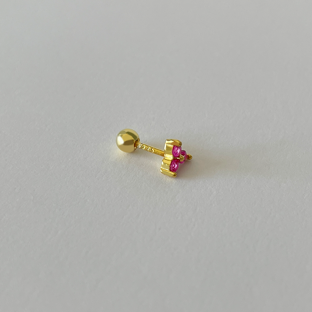 Pendiente Trébol Rosa Oro