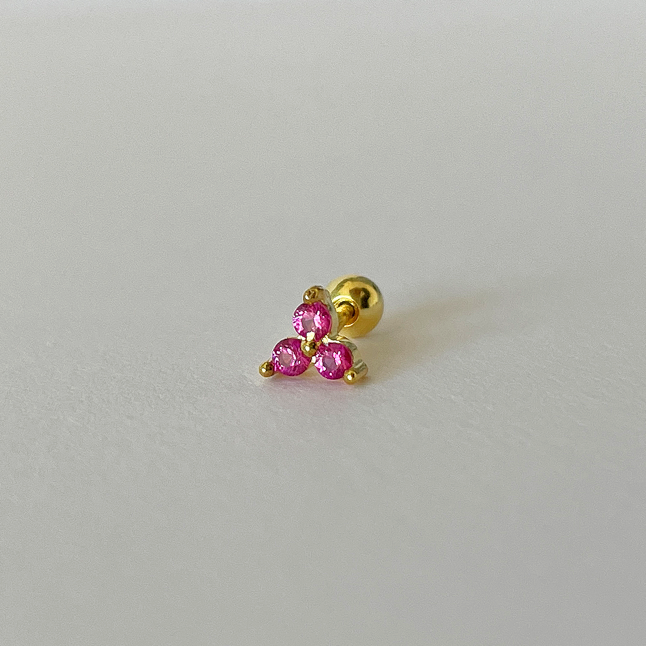 Pendiente Trébol Rosa Oro