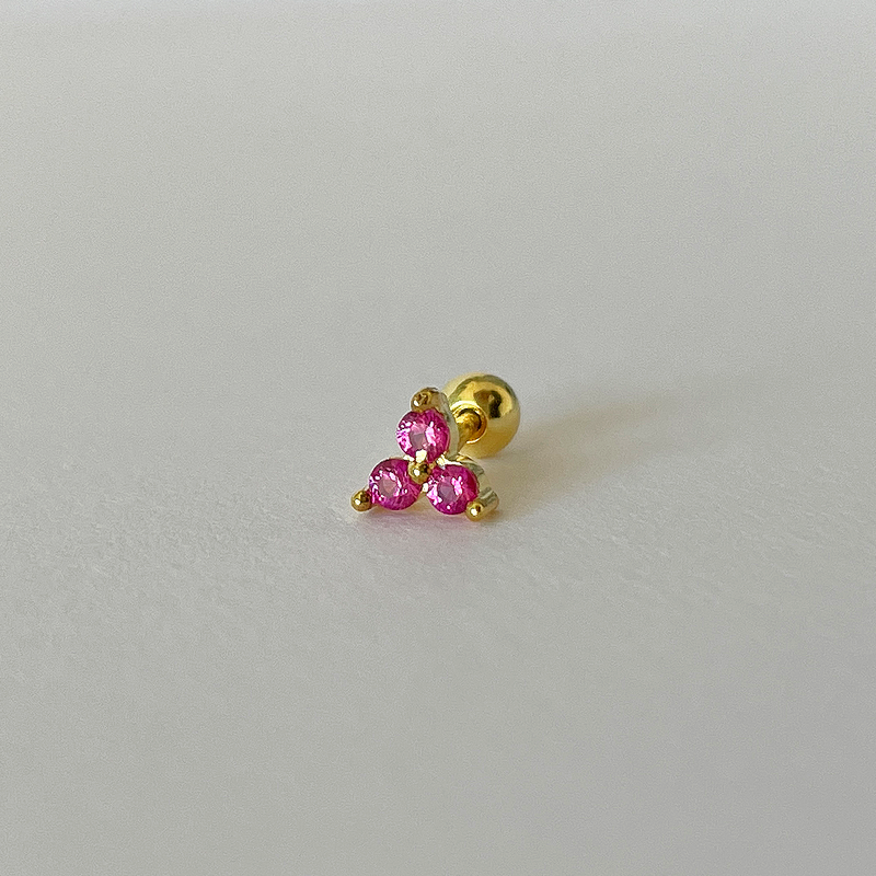 Pink Clover Earring