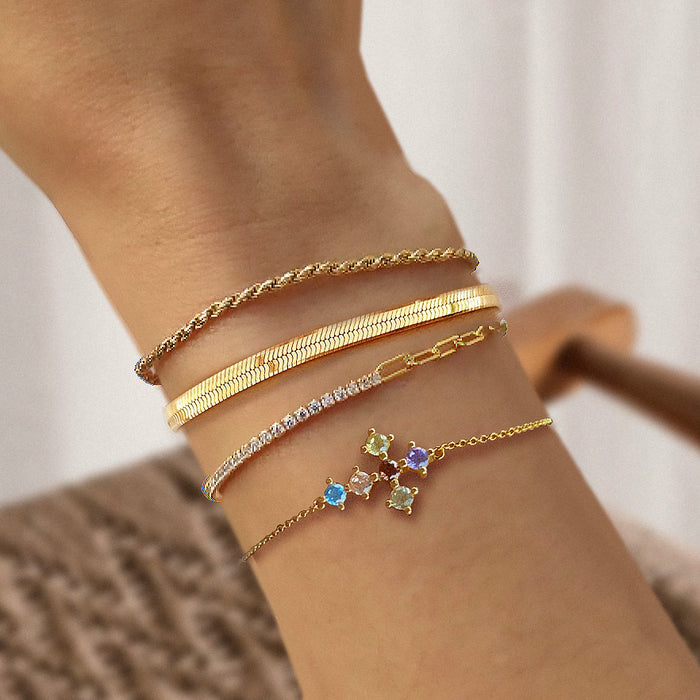 Bracciale a maglie Snake in oro