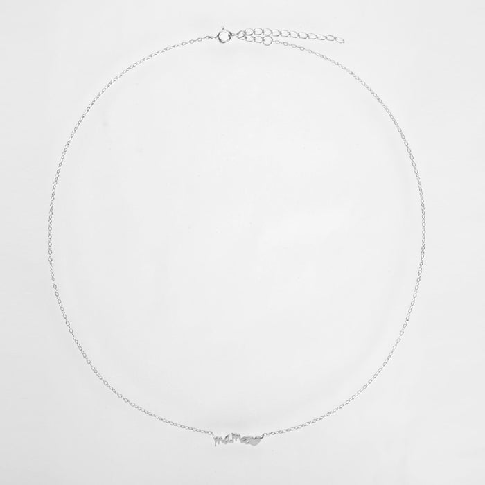 Silver Mom Necklace