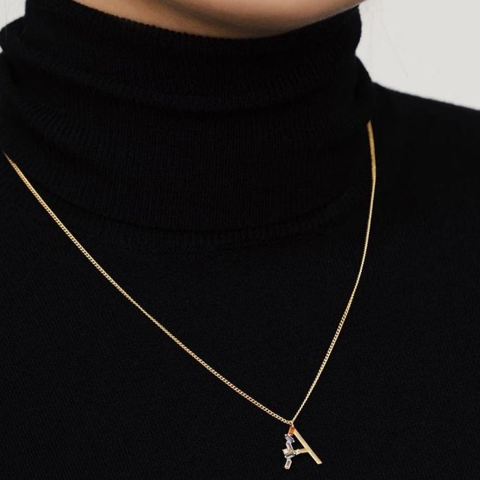 Initial Crystal Necklace 