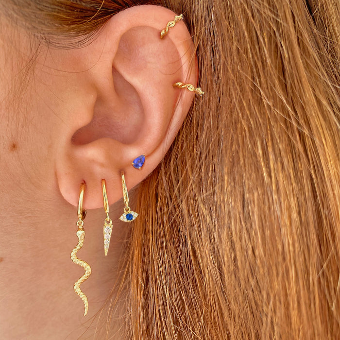 Orecchini Blue Goccia Argento