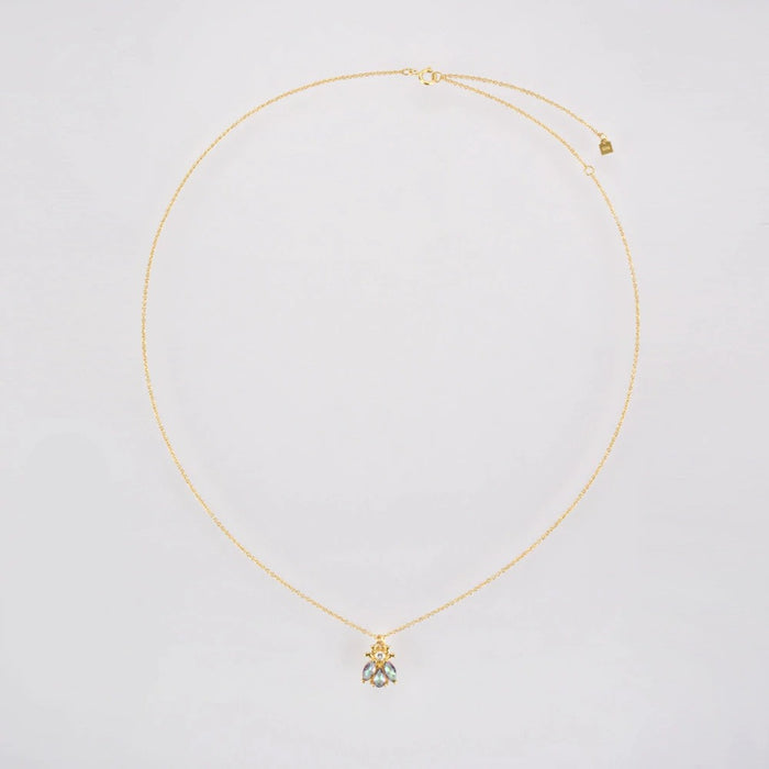 Gold Beetle Necklace 