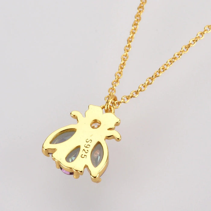 Gold Beetle Necklace 