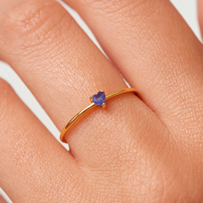 Anello Heart Lilla