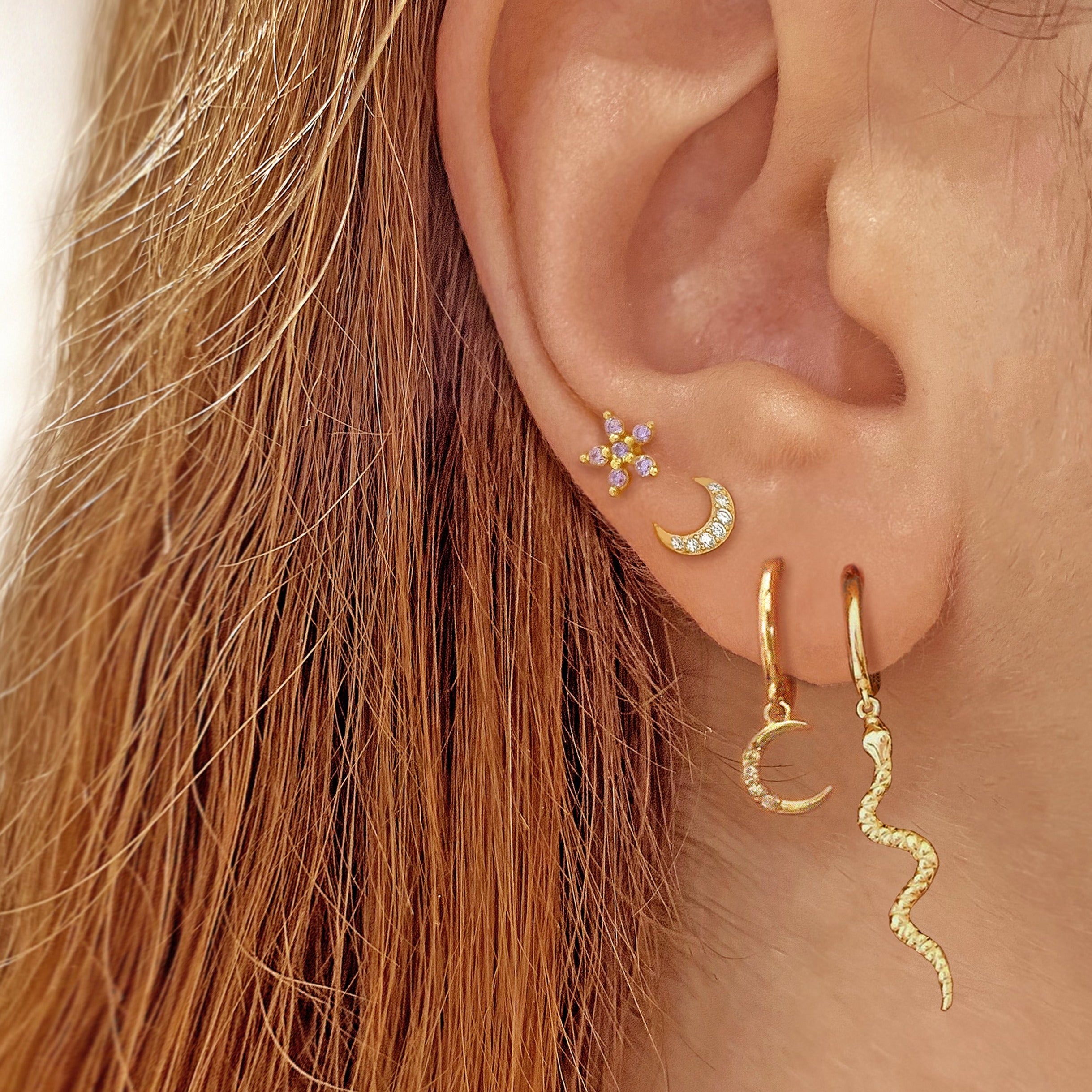 Pendientes Moony Plata
