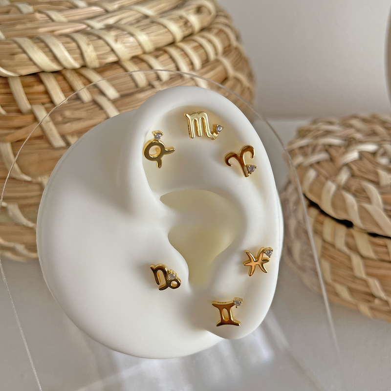 Orecchino Mini Zodiaco Oro