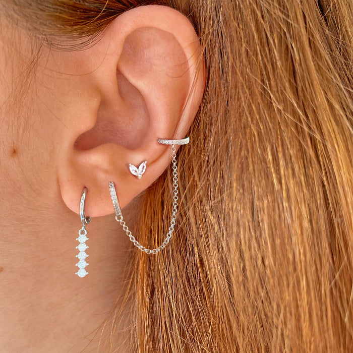 Orecchini Litza White Argento
