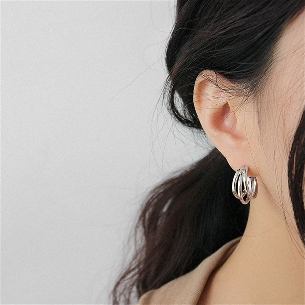 Aros Big Triple Plata