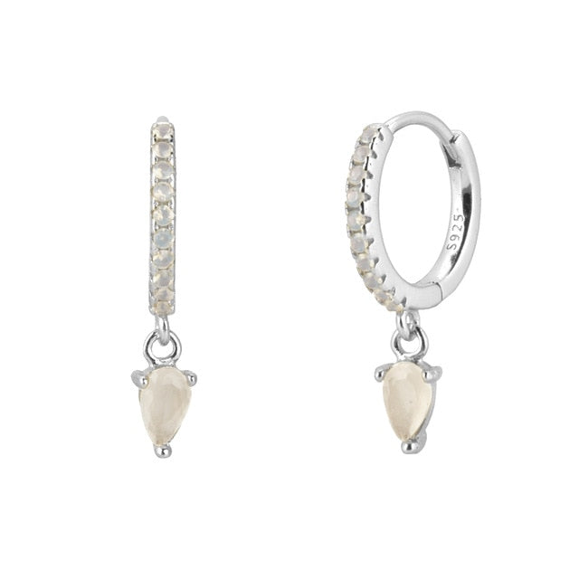 Orecchini White Drop Argento