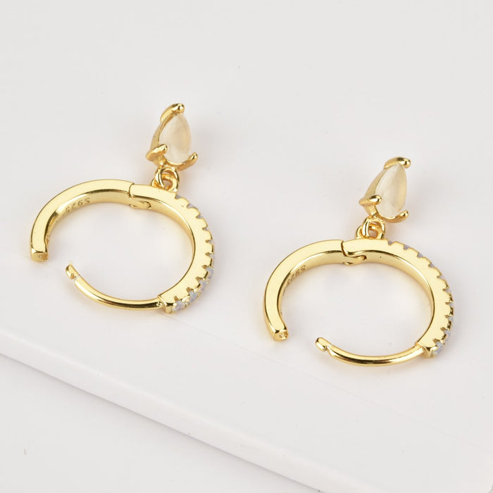 Orecchini White Drop Oro