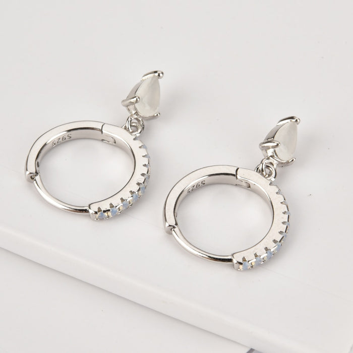 Orecchini White Drop Argento