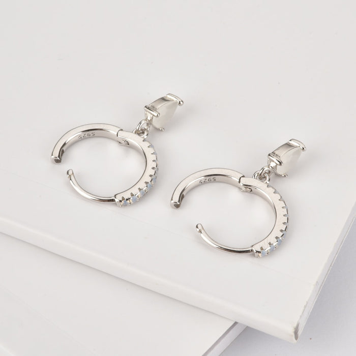 Orecchini White Drop Argento