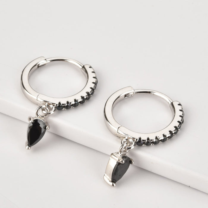 Orecchini Black Drop Argento