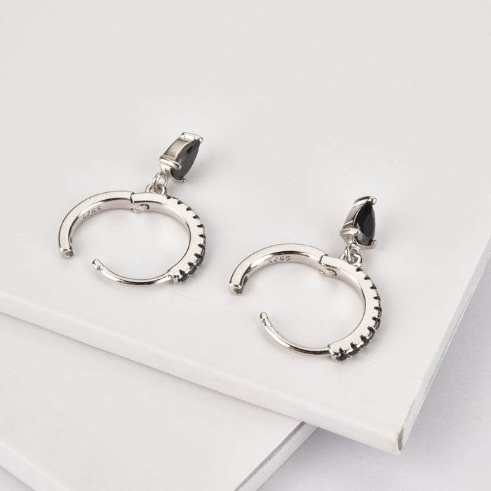Orecchini Black Drop Argento
