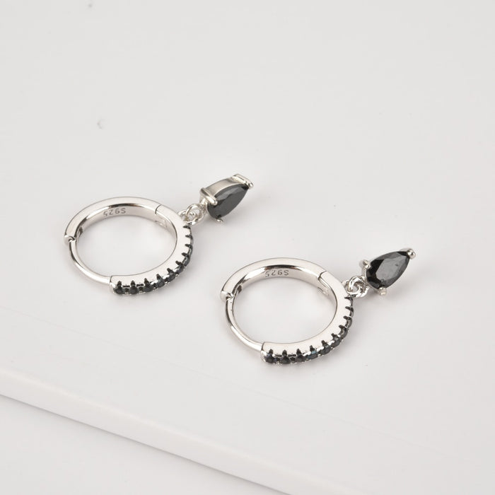 Orecchini Black Drop Argento