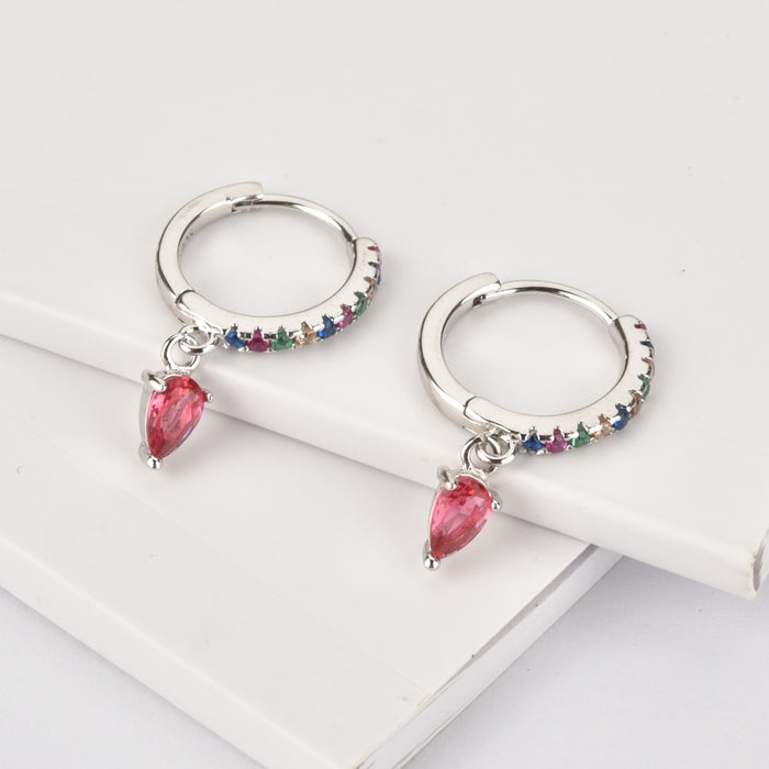 Orecchini Colorful Pink Argento
