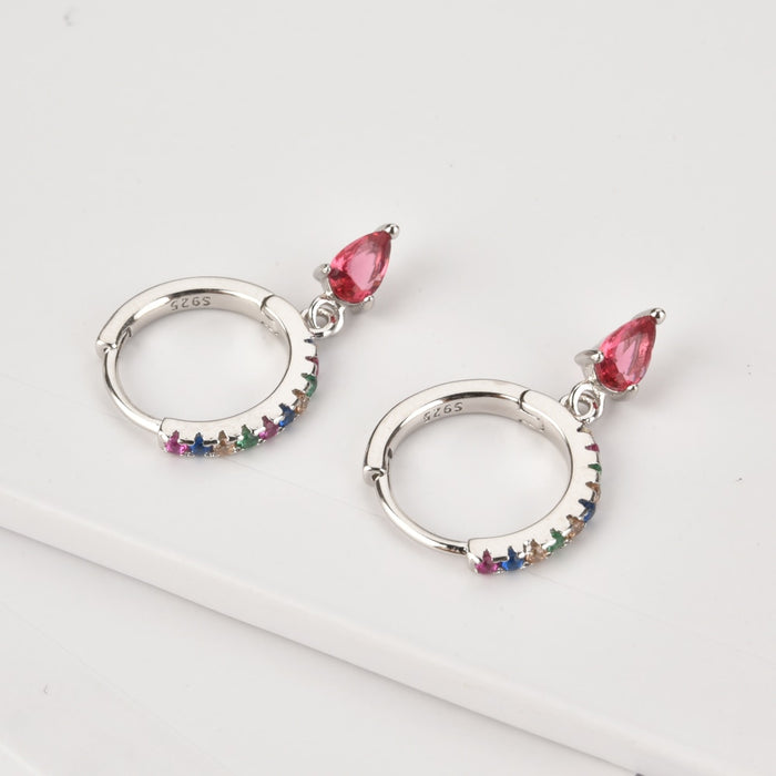Orecchini Colorful Pink Argento