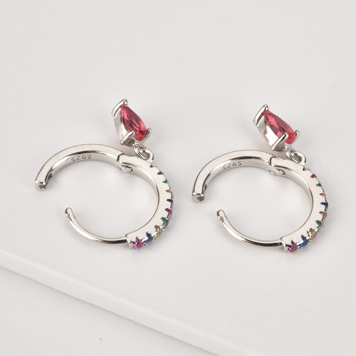 Orecchini Colorful Pink Argento