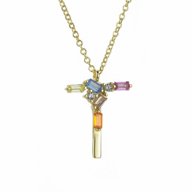 Initial Crystal Necklace 