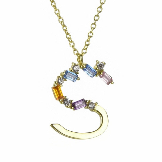 Initial Crystal Necklace 