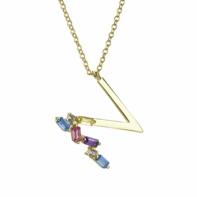 Initial Crystal Necklace 