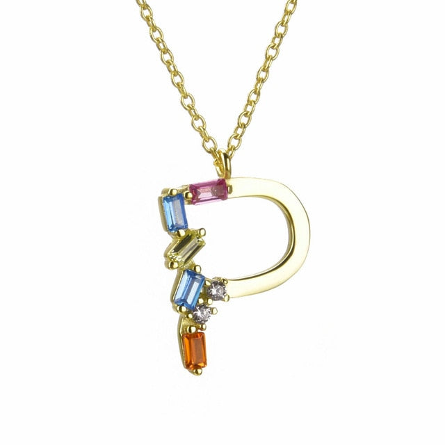 Initial Crystal Necklace 