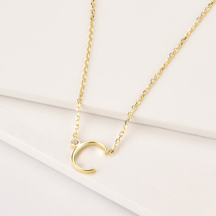 Minimal Initial Necklace 