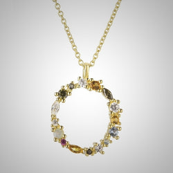 Collar Colorful Inicial Oro