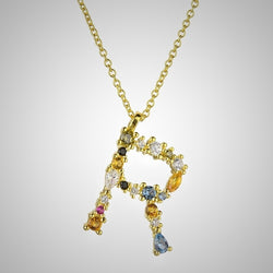 Collar Colorful Inicial Oro