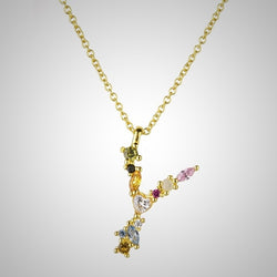 Collar Colorful Inicial Oro
