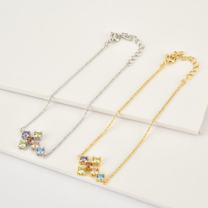 Bracciale Colorful Croce Oro