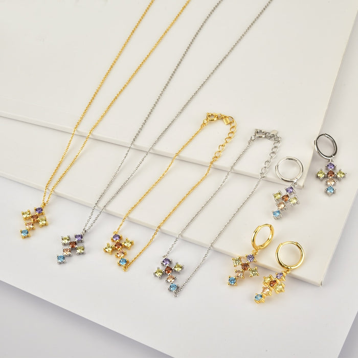 Bracciale Colorful Croce Oro